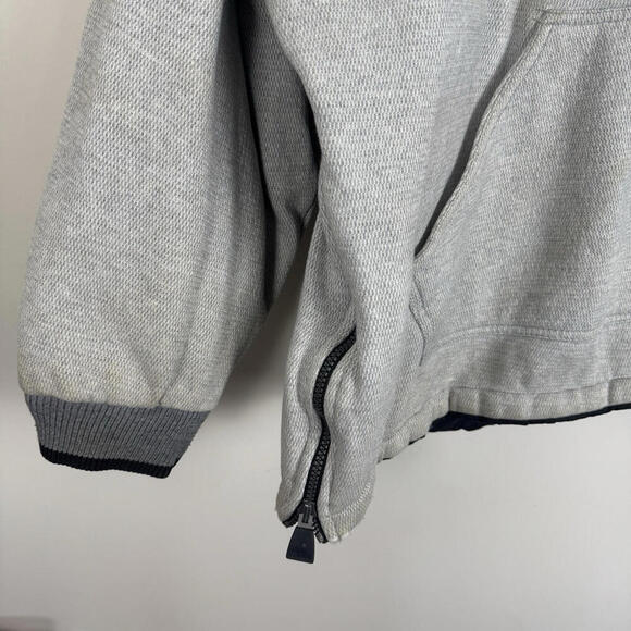 90s Adidas VTG Reversible Jacket Yellow Stripes Half Zip Pockets Insulated Sz L - Picture 8 of 10